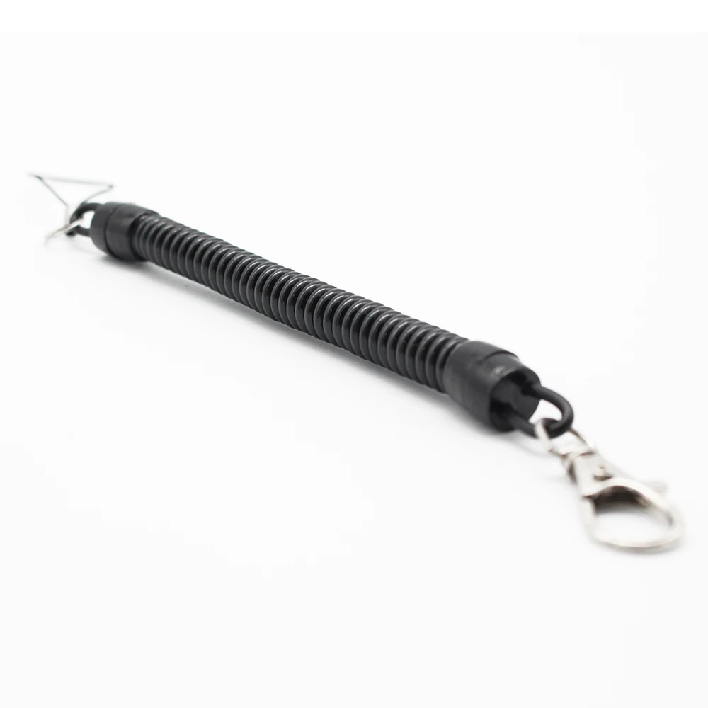 Retractable Spring Coil Spiral Stretch Chain Key Chain Hot Popular Black Custom Logo Metal Keychain Custom Size 01 CN;GUA Taiyao