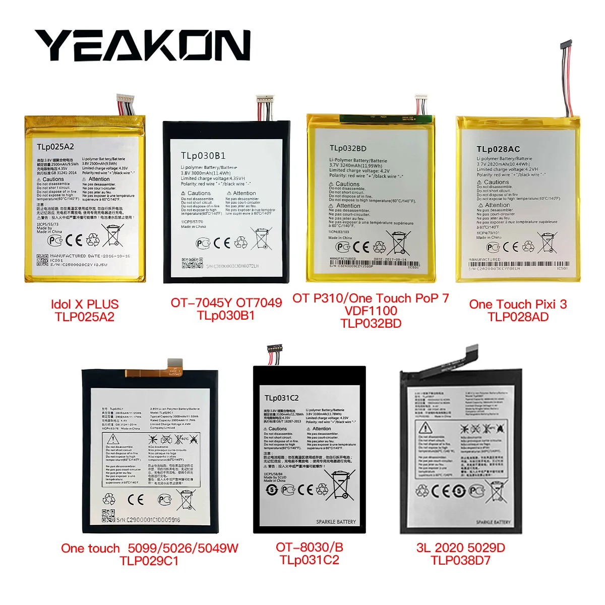 Lithium battery rechargeable for Alcatel ldol 7024 7025 TLp018B4 phone battery for Alcatel One Touch POP 4 Plus OT5056 TLp025C2