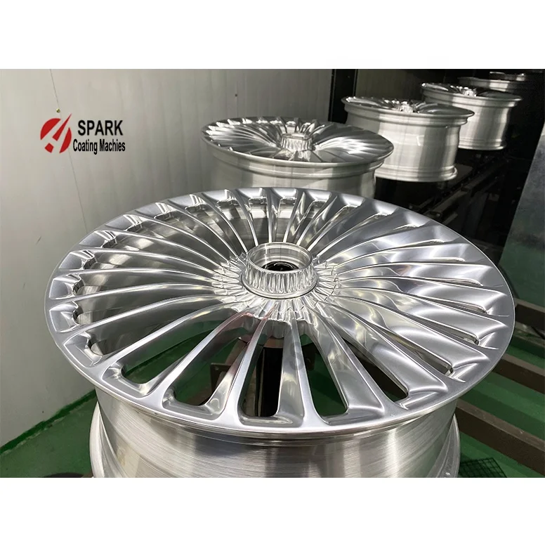 Wheels Rims Hub automatic electrostatic powder coating production line machine for wheel rim hub