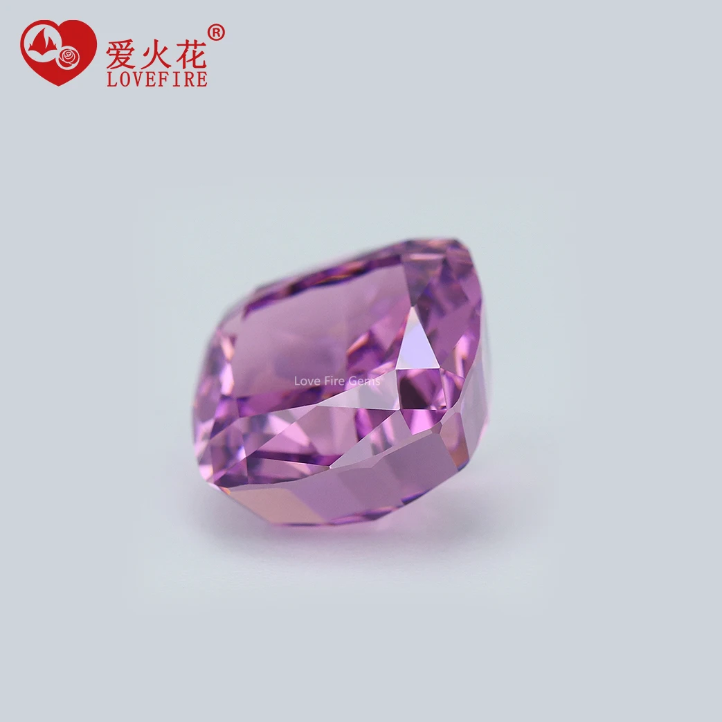Ice flower cut cz stones 5A+ cushion crushed ice cut 4 colors cubic zirconia stones for jewelry making