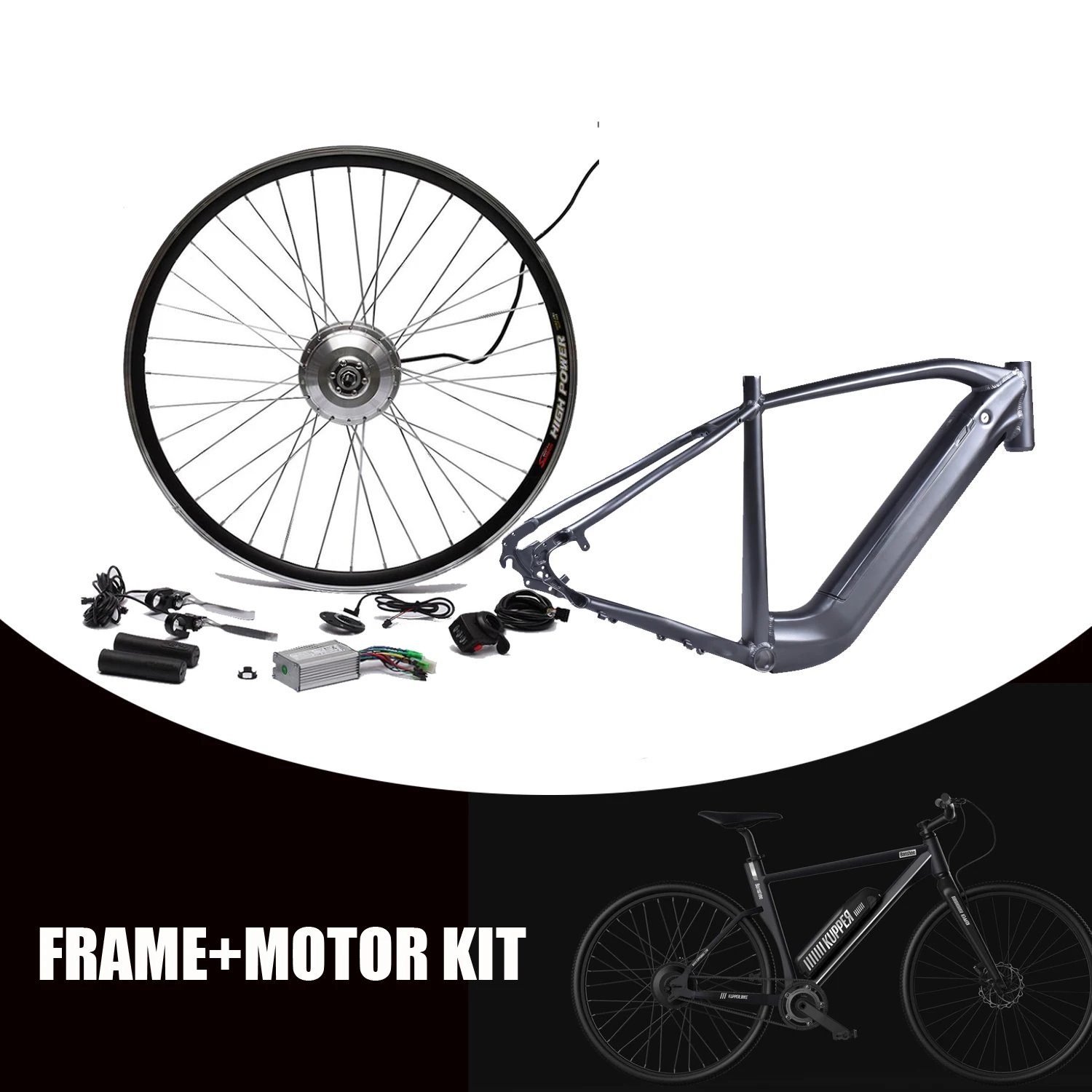 48V 500w rear hub motor for electric bike conversion kit and 700C lady ebike frame