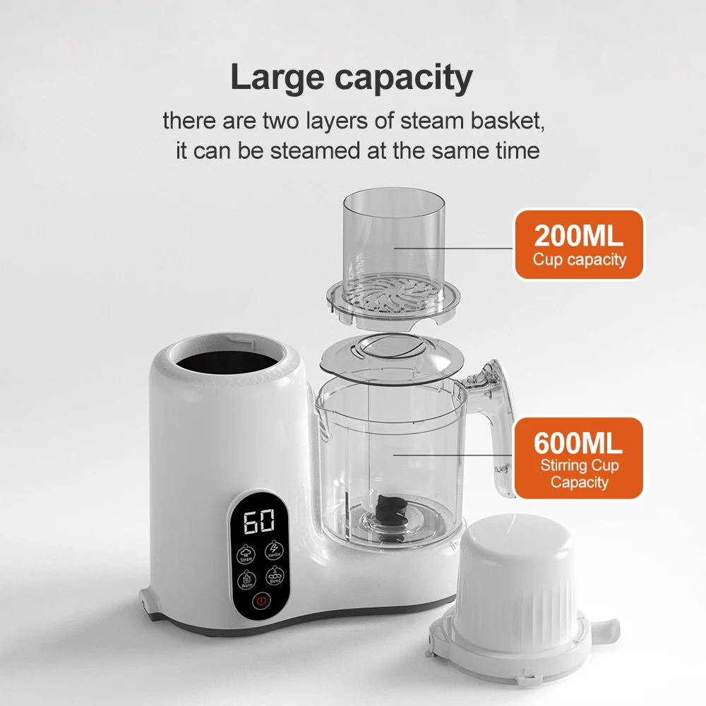 2024 6 IN 1 Multifunctional Baby Food Processor with Milk Warmer