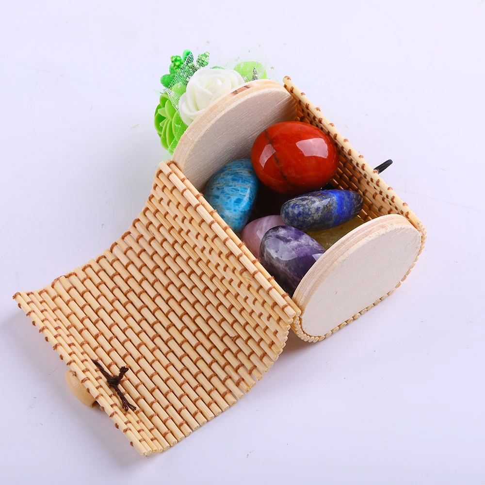 Seven Chakra Stone 7 Colors Set Yoga Chakra Irregular Reiki Healing Crystals Stone Polished Individual Stones House Decor