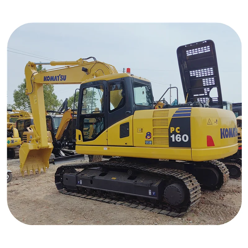 Японский оригинальный подержанный экскаватор Komatsu Pc160 Средний использованный 16 22-тонный 200 220