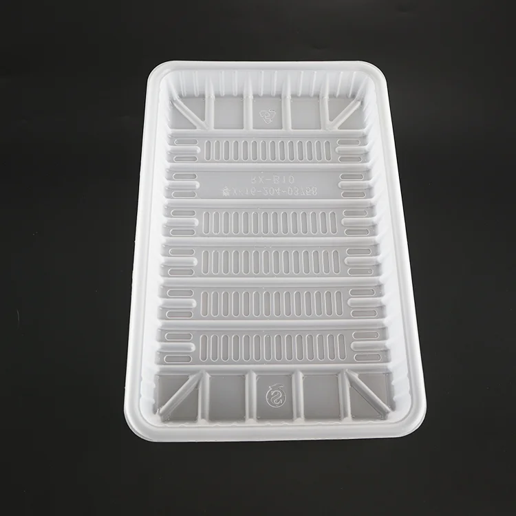 Контейнер PP пластина рыбы мяса пластиковые тарелки для прямоугольник, произведенл мяса говядины Упаковка Коробка для хранения Белый Индивидуальные размеры 5000 шт