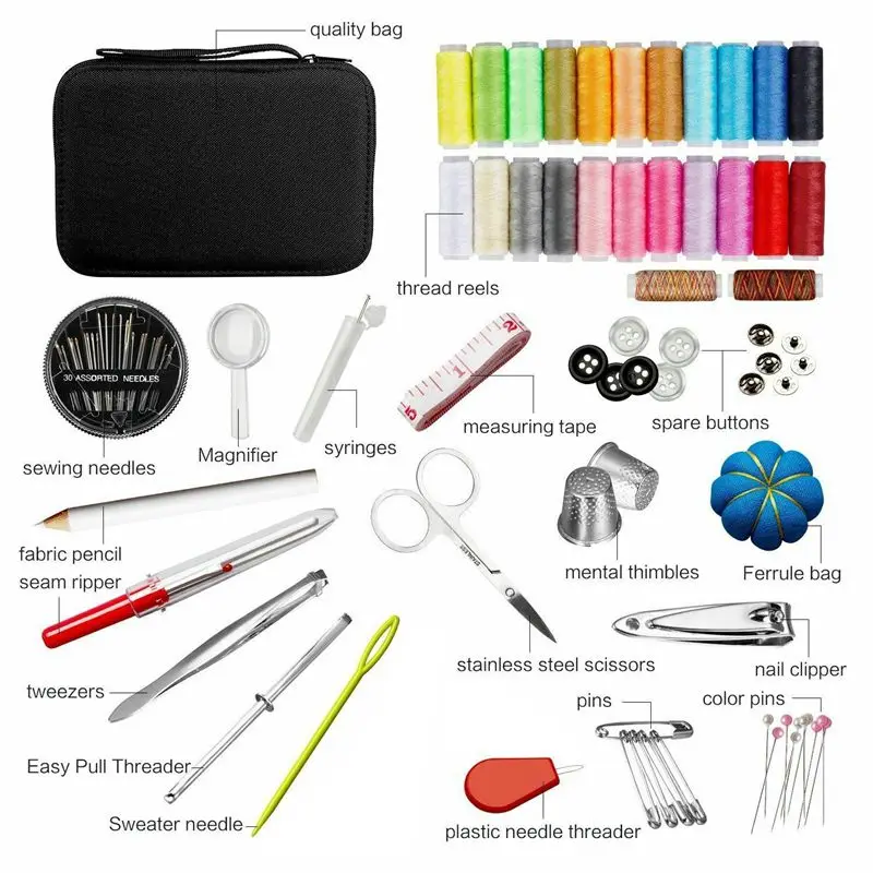 126pcs Children DIY Embroidery Sewing Kit Home Essentials Beginners Sewing Kit