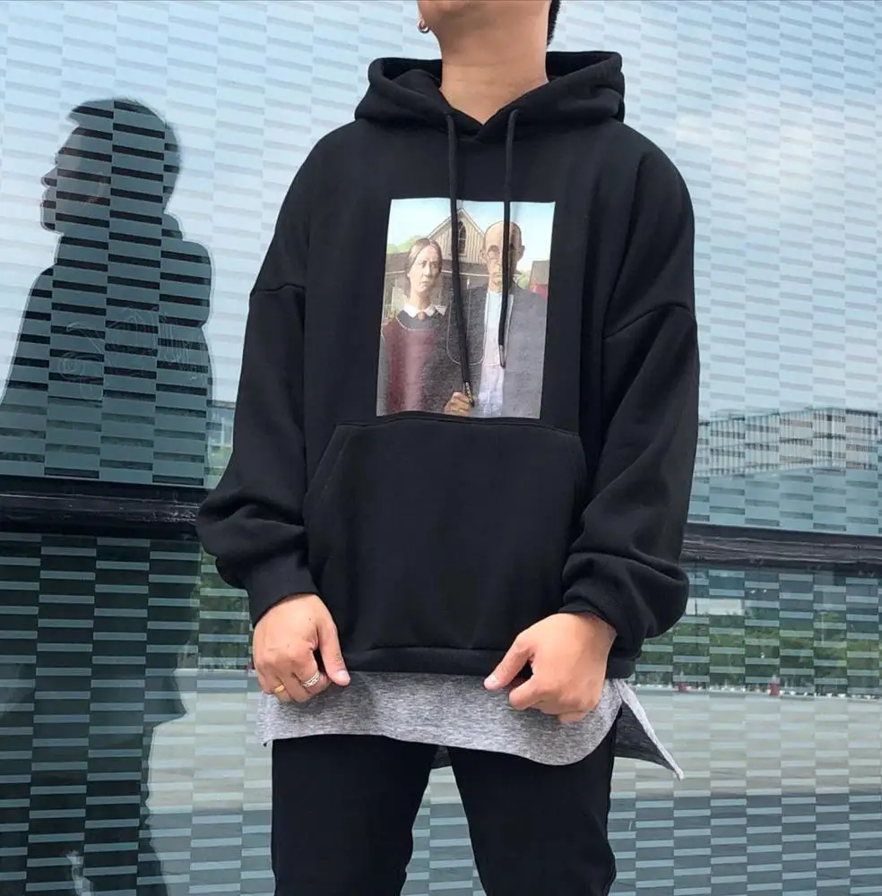 Оптовая продажа, новый дизайн, мужские флисовые толстовки большого размера с принтом на заказ, черные хлопковые пуловеры с капюшоном