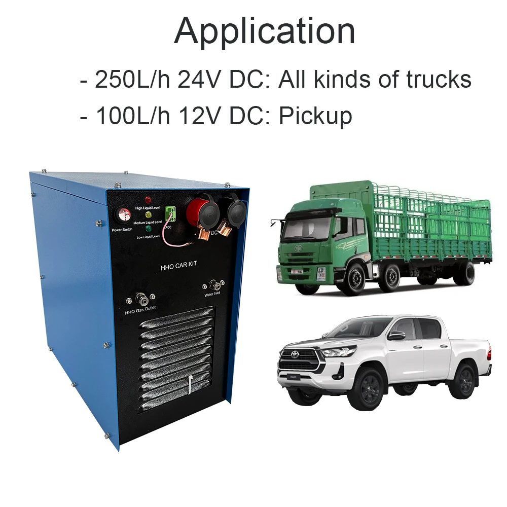 Water electrolysis 250L/h car hydrogen generator car gasoline saving carbon cleaning machine for car engine