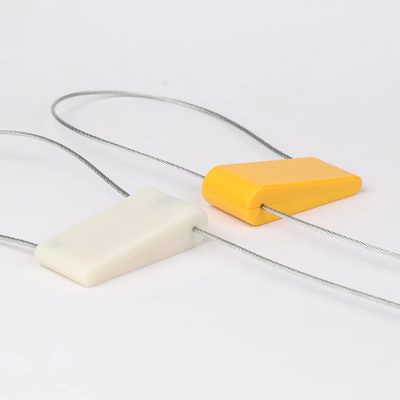 RFID Steel Wire Seal Disposable UHF G2im Chip Laser Logo Ribbon RFID Electronic Label Lead Seal