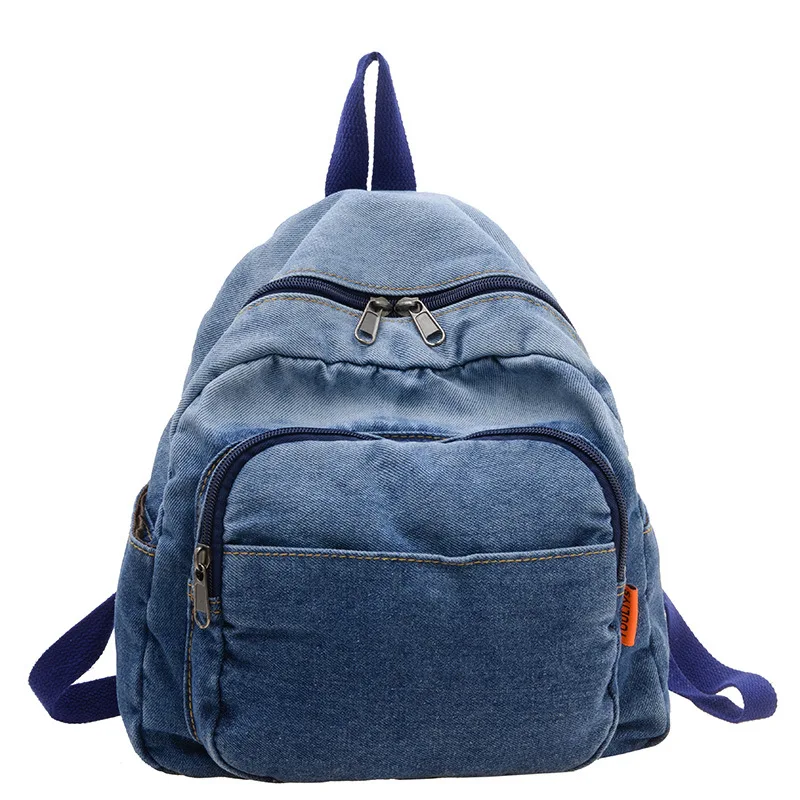 BEYOND manufactures unisex washed denim canvas school bags kids backpack for kids teenager boys