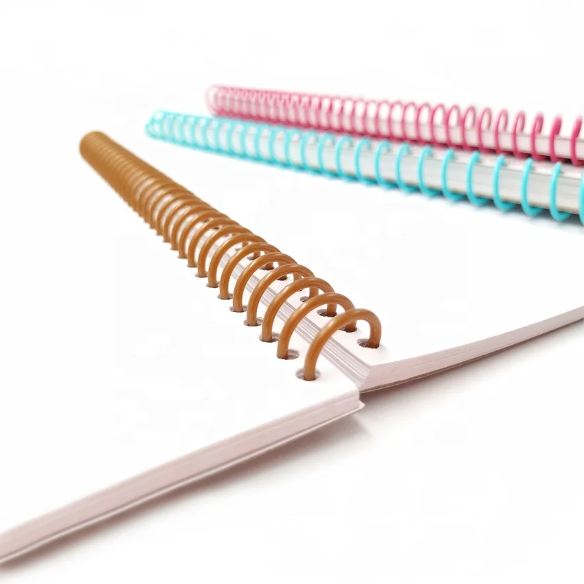 PET or PVC Material Purple Color Plastic Spiral Spring Binding Coil