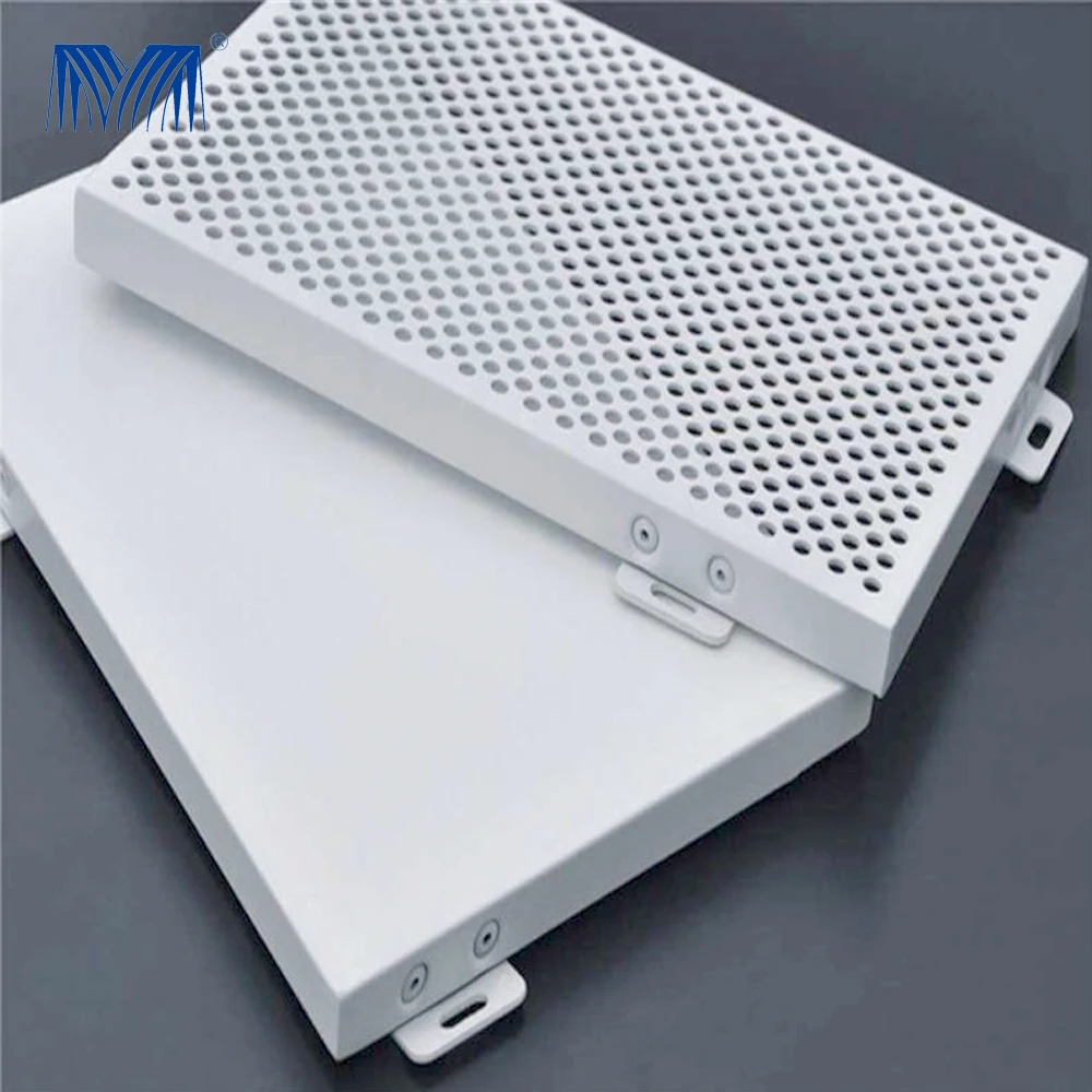 Design panels cladding metal wall panel for buildings cassette perforated aluminum facade