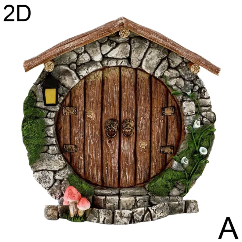 Wholesale Miniature Fairy Garden House Figurines Hand Painted Wooden Garden Statues decoration