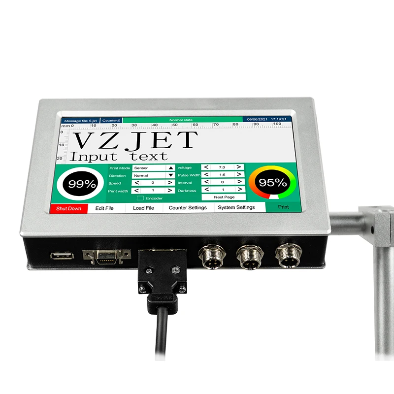 Онлайн струйный принтер VZJET на пластиковом пакете устройство для намотки пленки номера маркировка и Кодирование