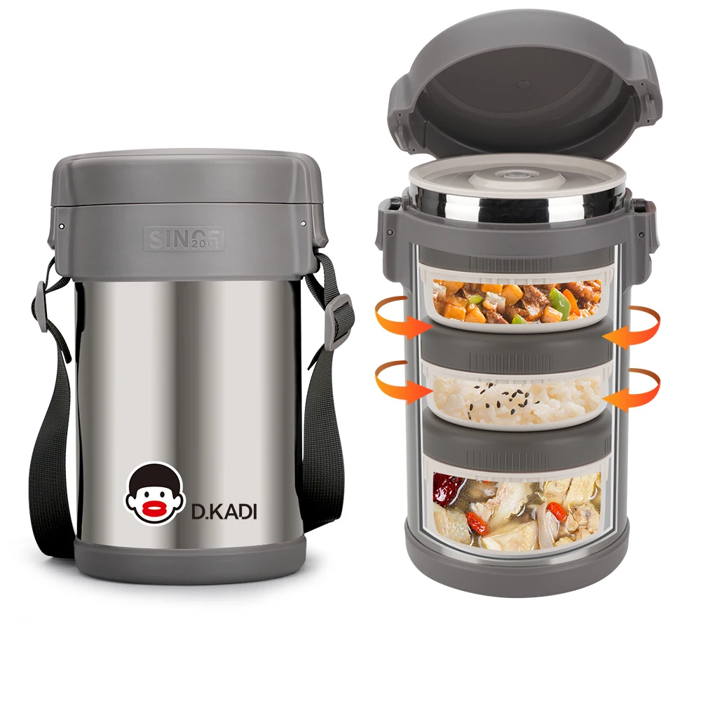 Wholesale Food Grade Stackable Insulated Soup & Lunch Bento Box Leakproof Vacuum Food Storage Containers for Office Use