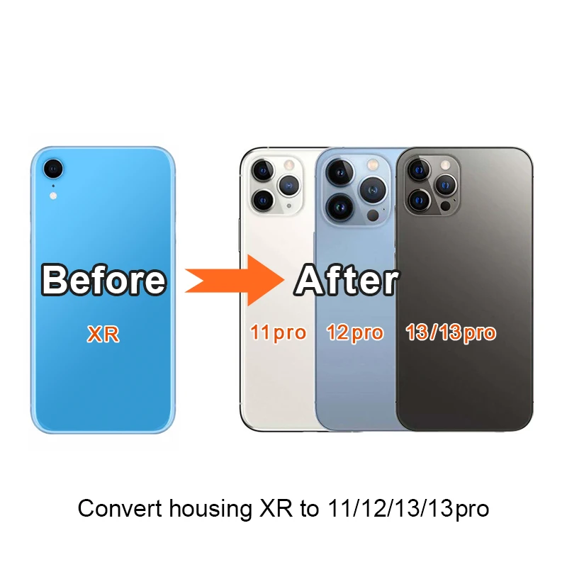 Mobile Phone DIY Convert Back Cover Housing For Iphone X/XRXS/XS Max/11/11 Pro Convert to 11 12 13 14 Pro Max