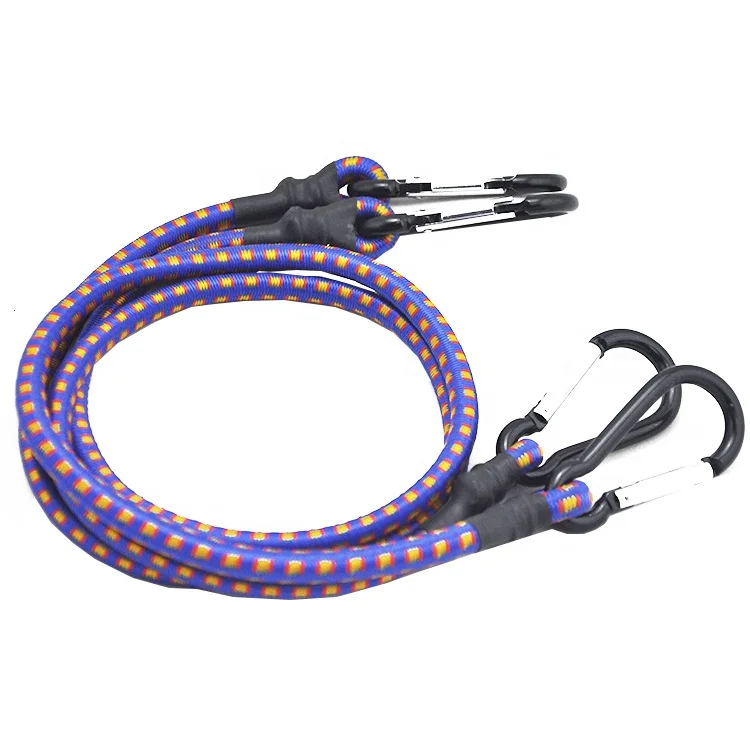 High Quality Gym equipment Heavy Duty Manufacture Elastic Bungee Cord With Carabiner Hook Tie Down  for wholesale hot selling