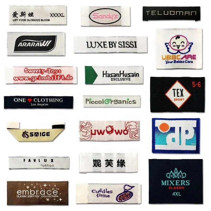 Пользовательские тканые этикетки для одежды Дамасские