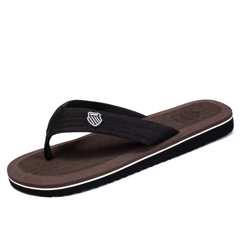 Custom logo Open Toe Sandals Comfortable outdoor Casual Non-slip rubber eva flip-flops slippers For male