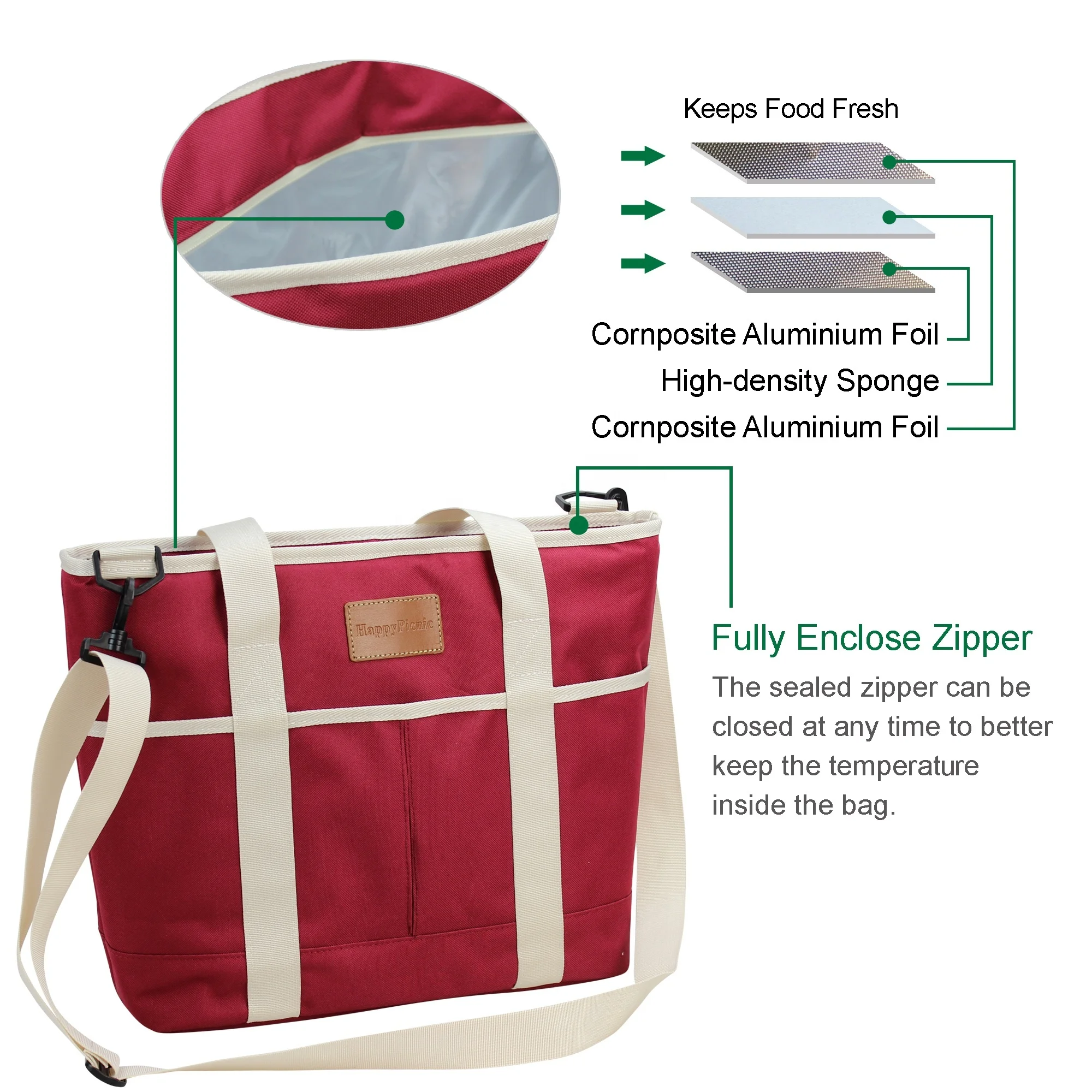 Lunch thermal bag wholesale insulated cooler bags,Reusable Thermal Insulated Cooler Bag Grocery Cool Carry