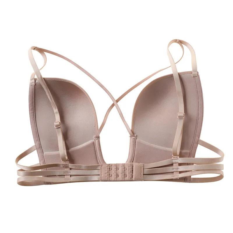 
2019 hot sale sexy seamless nude bra beauty back silicone bra plus size sexy lingerie 