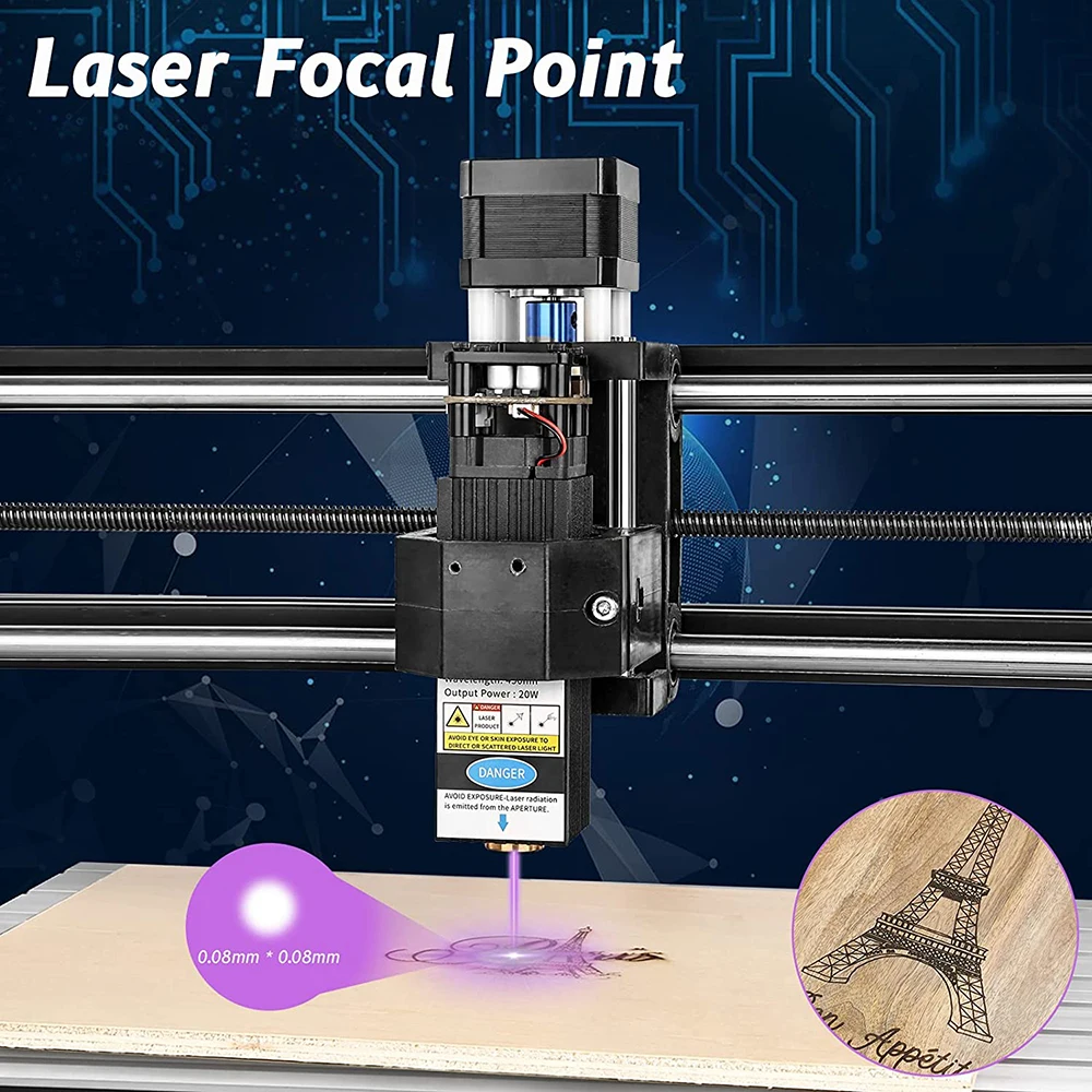 20W Laser Module Kits 5.5W Optical Power For Carving Tools For Wood And Metal Diy CNC