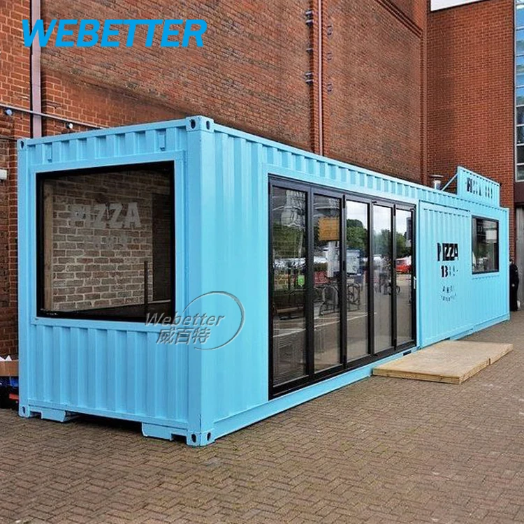 Wetetter Prefab refab Restaurant на открытом воздухе киоск быстрого питания контейнер для ресторана передвижные транспортные контейнерные магазины продажи