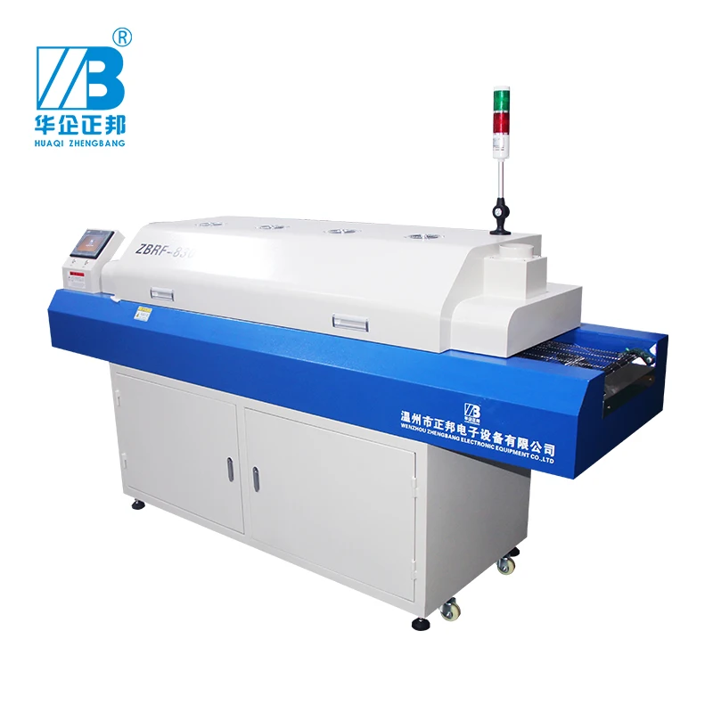 ZBRF830 Reflow Soldering Machine 8 Heating Warm Zone Desktop Automatic Hot Air Reflow Oven Pcb Reflow Solder For Smt LED Welding