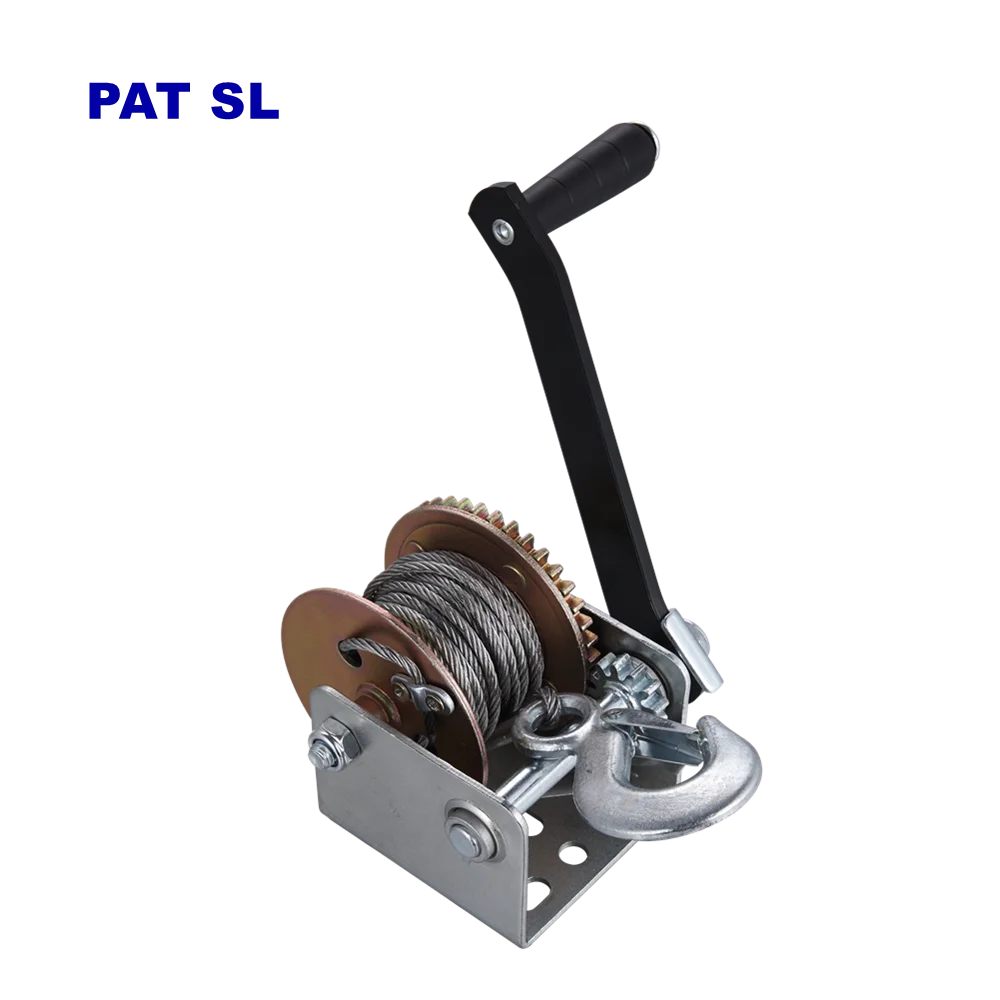 Высокое качество изготовленный на заказ логос 800lbs мини маленькая ручная лебедка для трактора подъёмник для яхты или лодочный прицеп лебедки