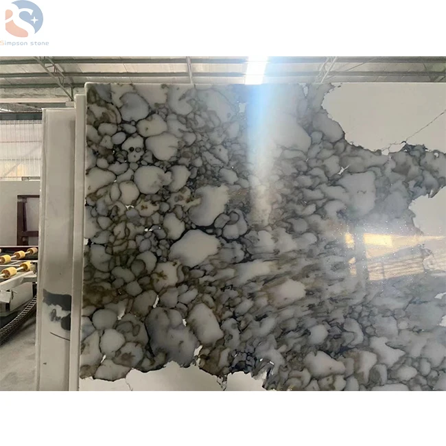 Top Quality Factory Price Kitchen Countertop Big Slab Calacatta Greek Quartz Tiles for Countertops Kitchen quartzite table top