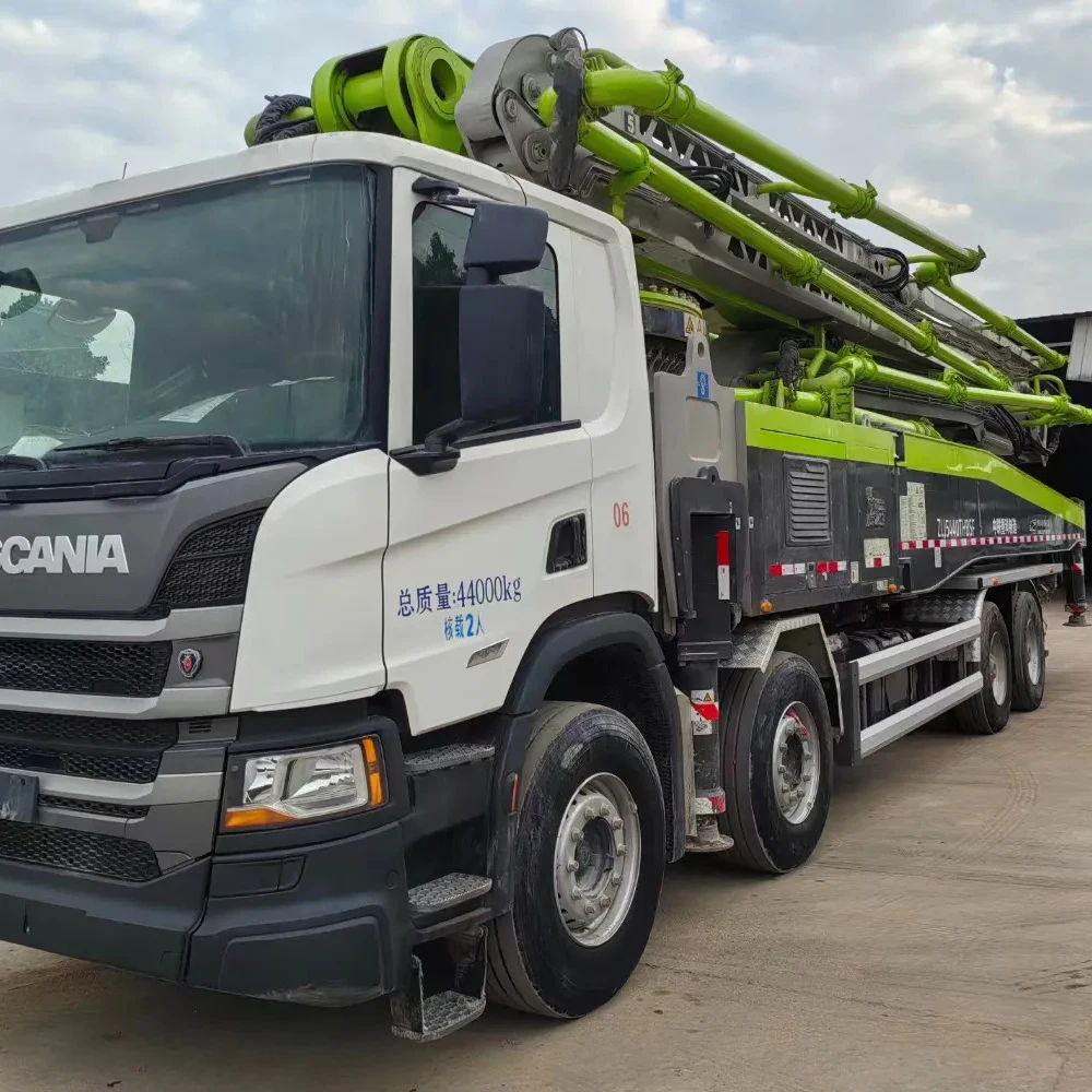 High Quality Large Capacity Trailer Concrete Pump Small Portable  Concrete Pump Crane Truck