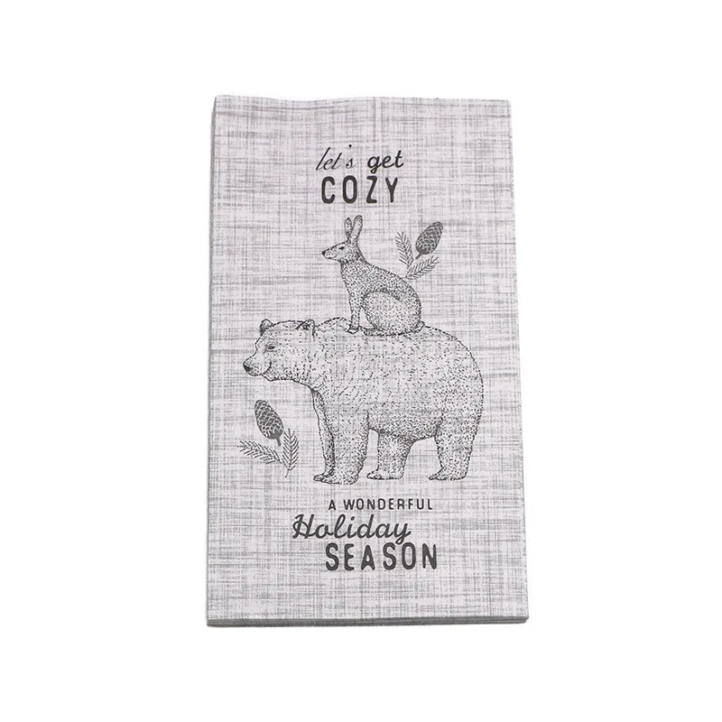 Wholesale Biodegradable Personalized High Quality Printed Thick Custom Paper Beverage Napkins