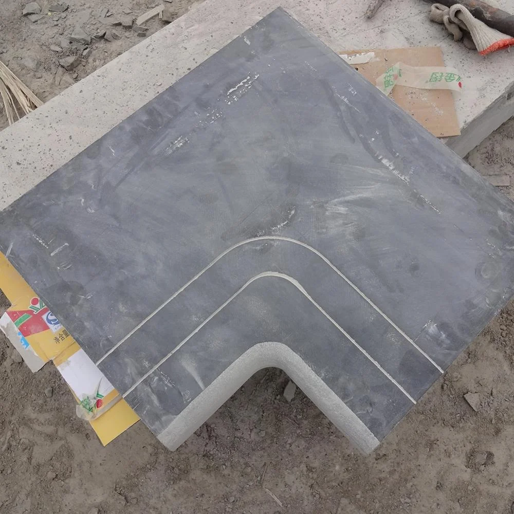 Cheap Limestone 400x400x30mm Flamed Antiqued Blue Limestone Pool Copping