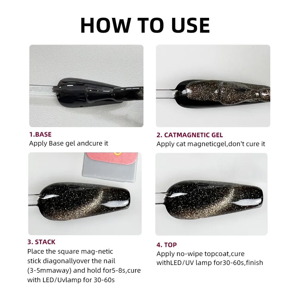 Starry Sky Gel Polish For Nails Cat Eye 7.5 ml,Wholesale 9 Color Cat Eye Nail Gel Nail Art Soak Off Gel Polish