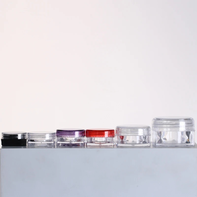 1g 2.5g 3g 5g 10g 15g mini cosmetic cream containers empty sample plastic small jars with lids