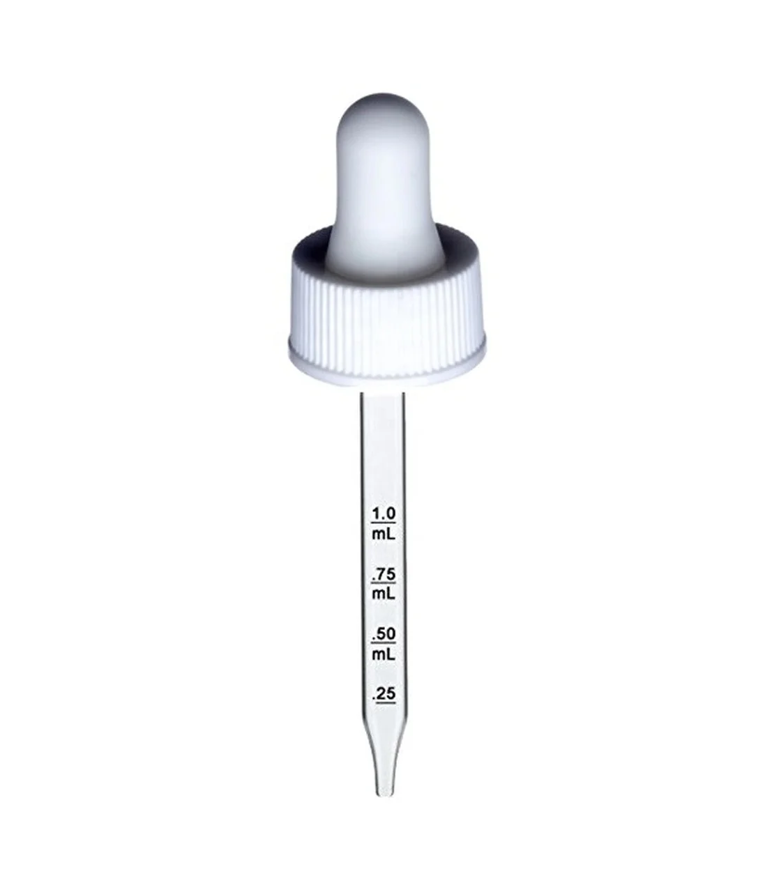 Euro amber blue clear boston round glass bottle with white/ black CRC child resistant glass eye printed calibrated dropper