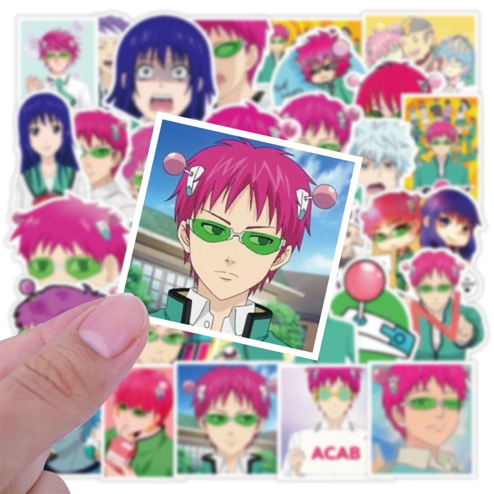 50 pieces/bag of Anime Saiki k graffiti movie stickers/mobile phone computer water bottle vinyl waterproof stickers