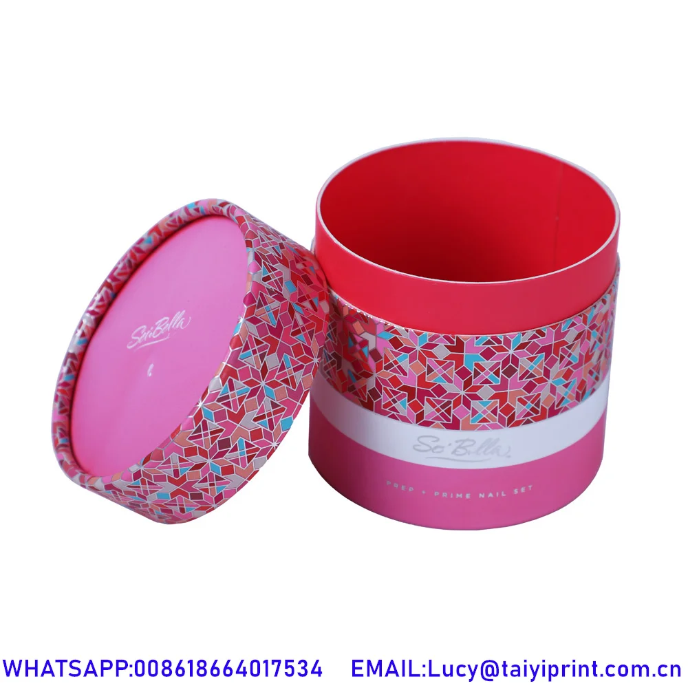 Recycleble Round Cylinder Candle Box Packaging With Insert Custom Seed Paper Candle Boxes
