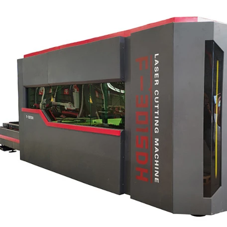 SUDA Big Cover F 3015 DH 3000W industrial enclosed automatic exchange table fiber laser cutting machine