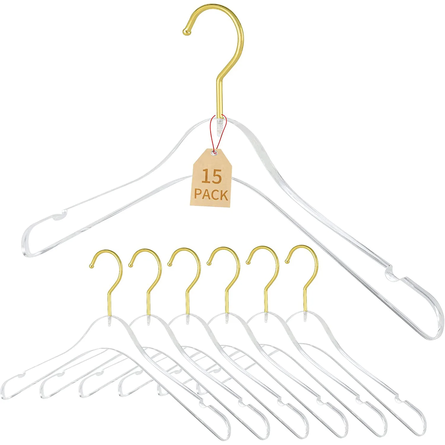 Clear Luxury Cloth Hanger Closet Plastic Coat Hangers Premium Acrylic Hangers for Clothing