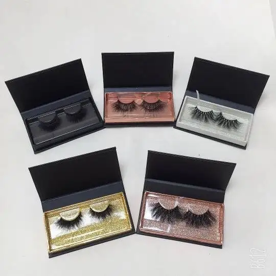 3d Fluffy Mink Lashes 20mm 100% Mink 25mm Lashes Wholesale 3 Pairs Lash Boxes With Tweezers