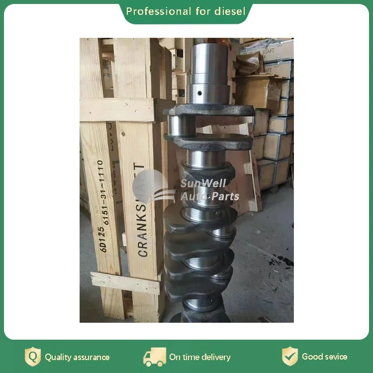 6D125 Diesel Engine Parts Crankshaft 6151-31-1110