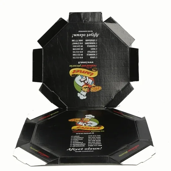 Fancy Design Custom Kraft Corrugated Paper Packing Octagonal Gift Pizza Box Cheap