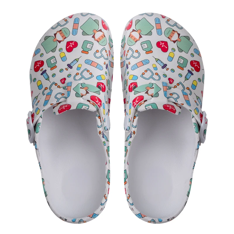 Nurse Clogs Custom Print Casual Platform Garden Clogs Shoes Waterproof Clogs Shoes