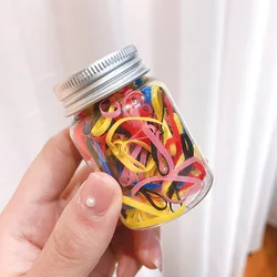 2022 new Japan and Korea macaron color high elastic disposable rubber band boxed gradient color hair ring head rope