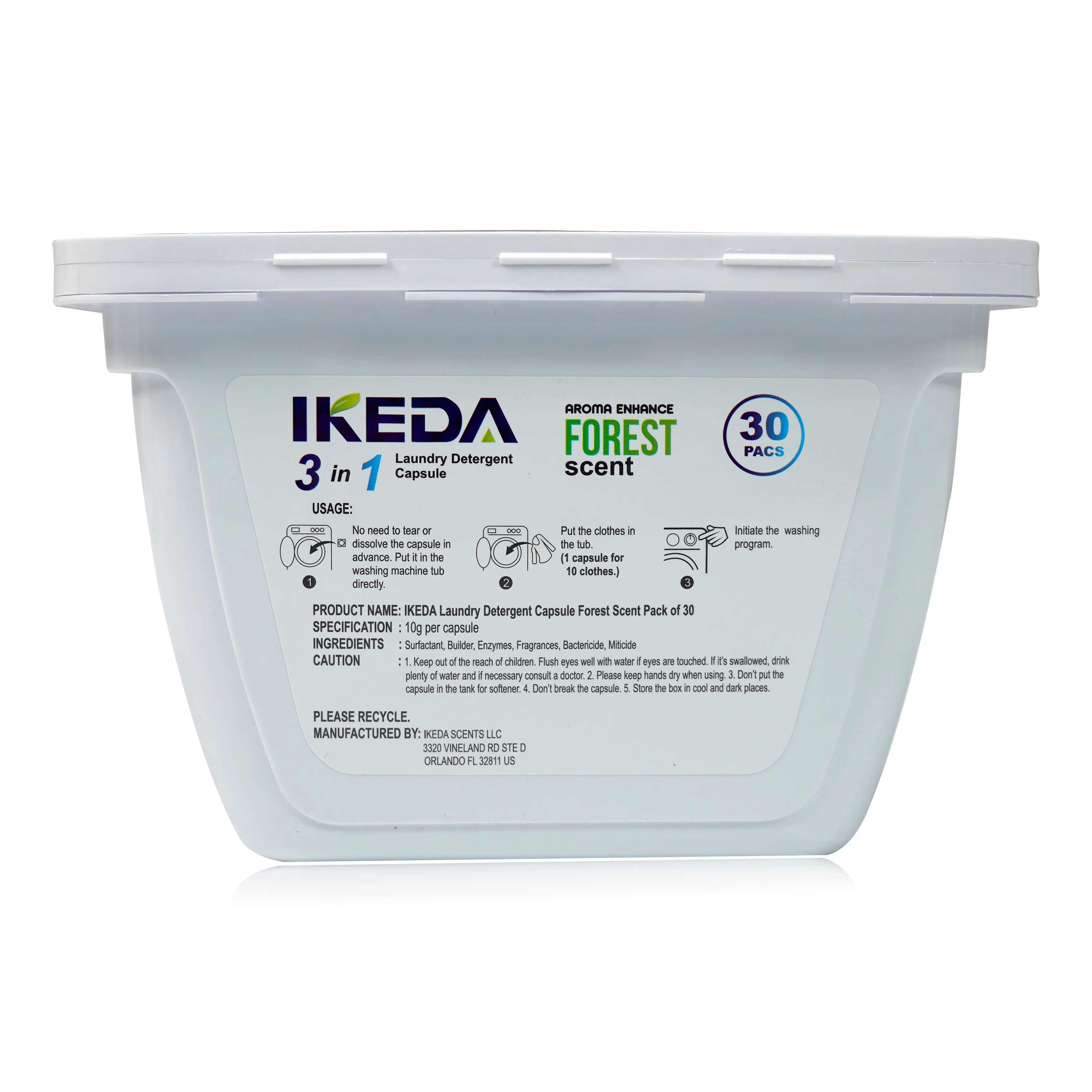 IKEDA Washing powder laundry detergent pods machine yicun laundry detergent capsule biodegradable capsule laundry detergent