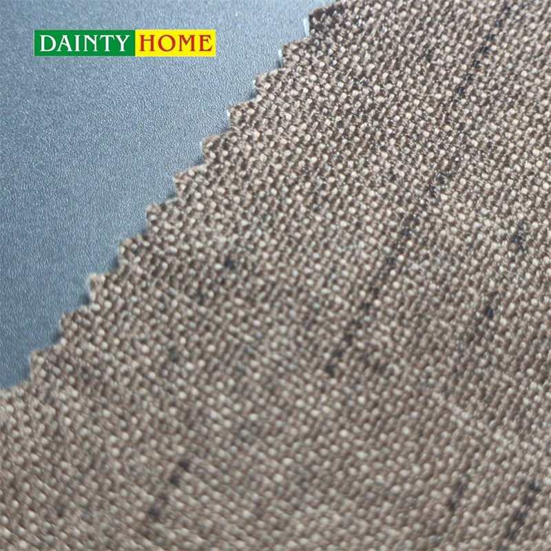 Factory supply fancy custom order pure color meteor hemp blackout window curtain for the living room and hotel