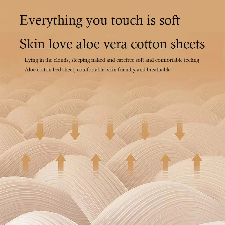 2024 New comfortable simple style Skin friendly cotton bed sheet washed cotton bed sheet