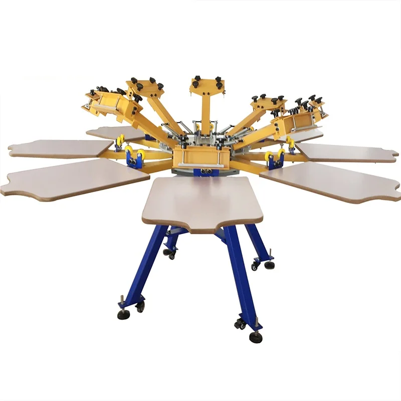 Doyan Hot Selling screen printers 6 station 6 color manual screen printing machine for clothes