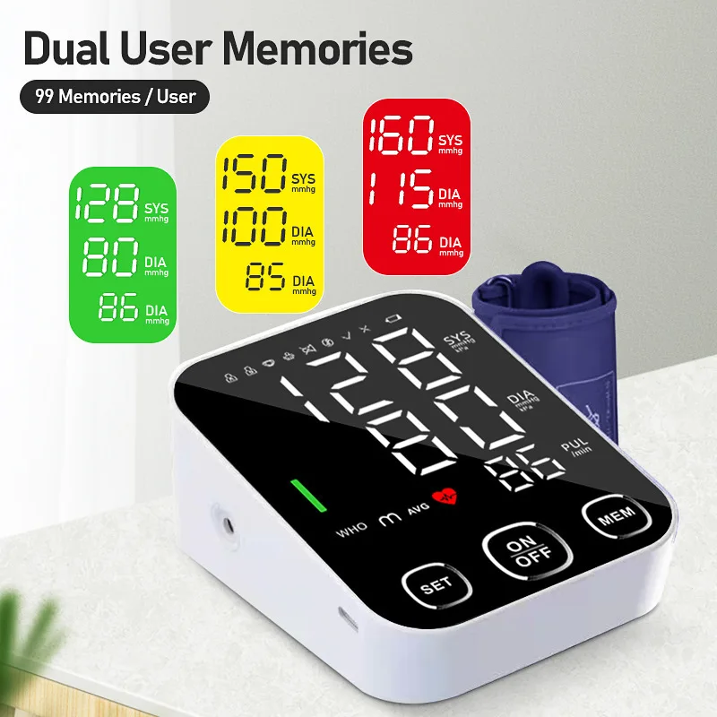 Factory Price Customization Voice Upper Arm Blood Pressure Monitors With 198 Memory